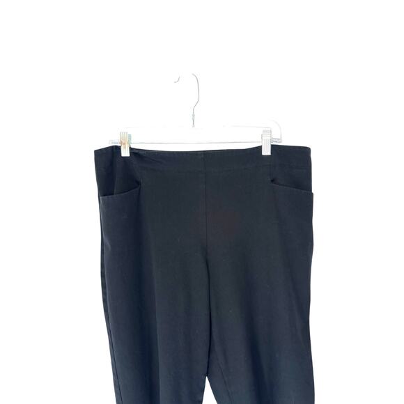 Talbots‎ Capri Pants Heritage Black Basic Side Zip Closure Office Casual Size 14 - Picture 8 of 13